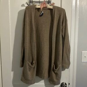 Forever21 S Beige Tan Casual Light Brown Cardigan with 2 Front Pockets